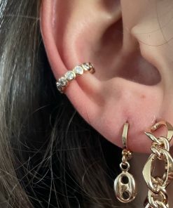 Bague bijou d'oreilles plaqué or