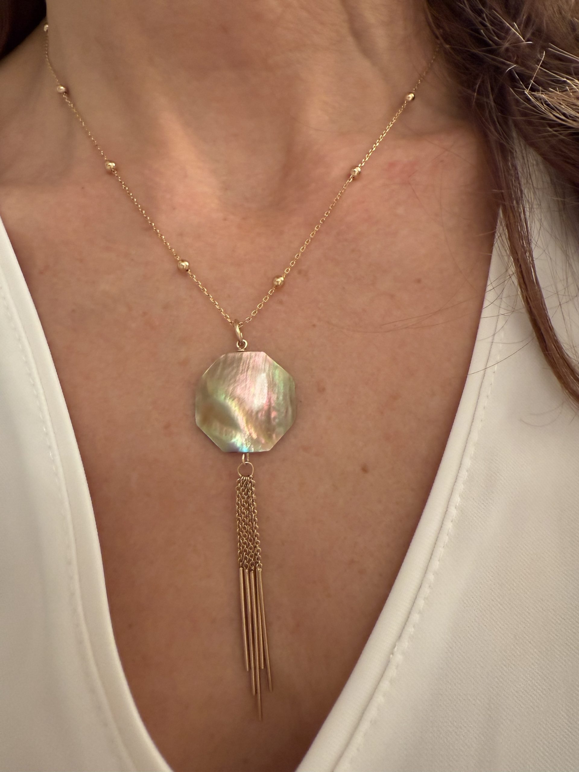 Collier Alexandre en plaqué or en nacre de Nautilus 2 Collier Alexandre en plaqué or en nacre de Nautilus