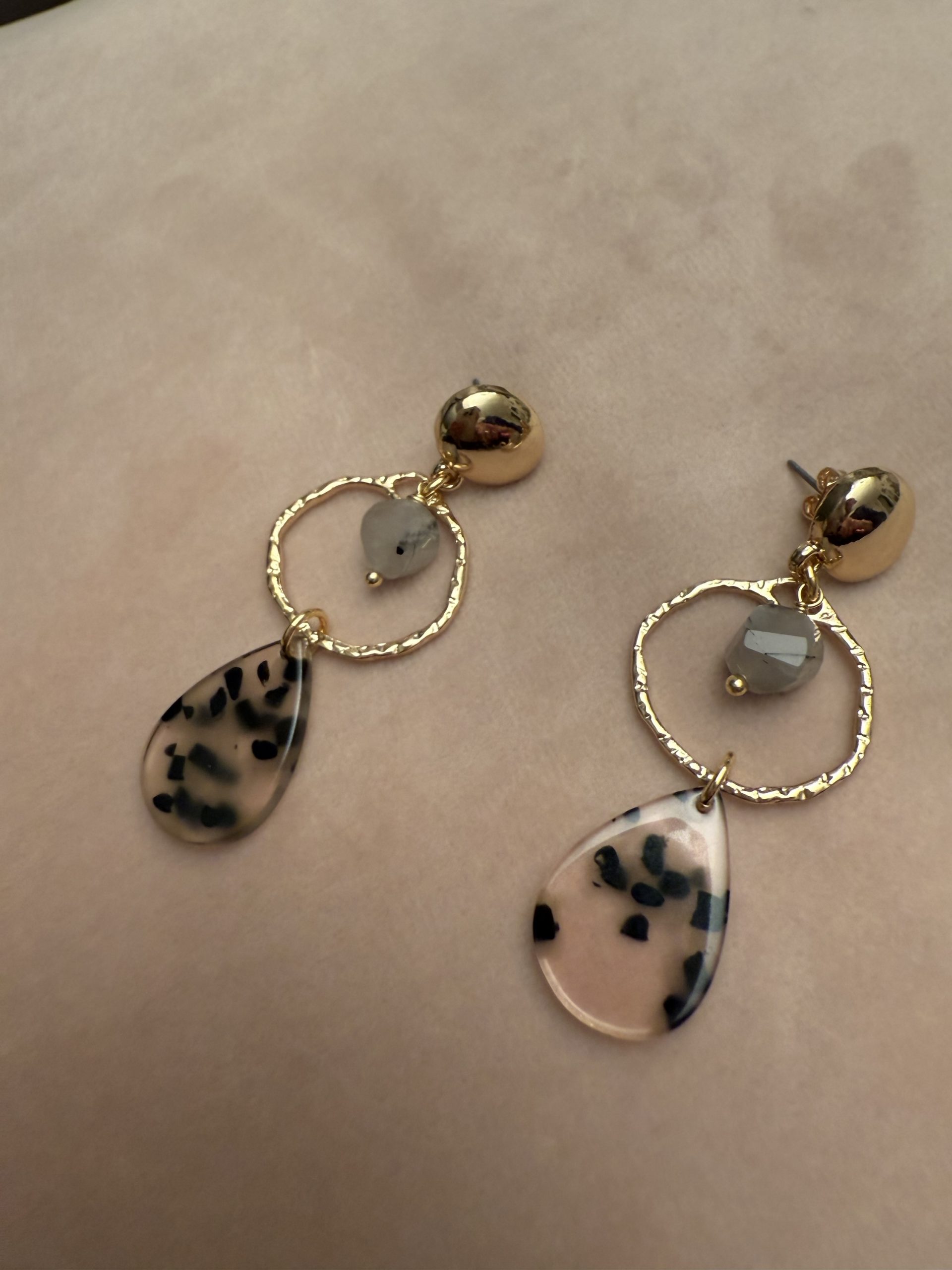 Boucles d’oreilles fantaisie hiver givré 2 Boucles d’oreilles fantaisie hiver givré