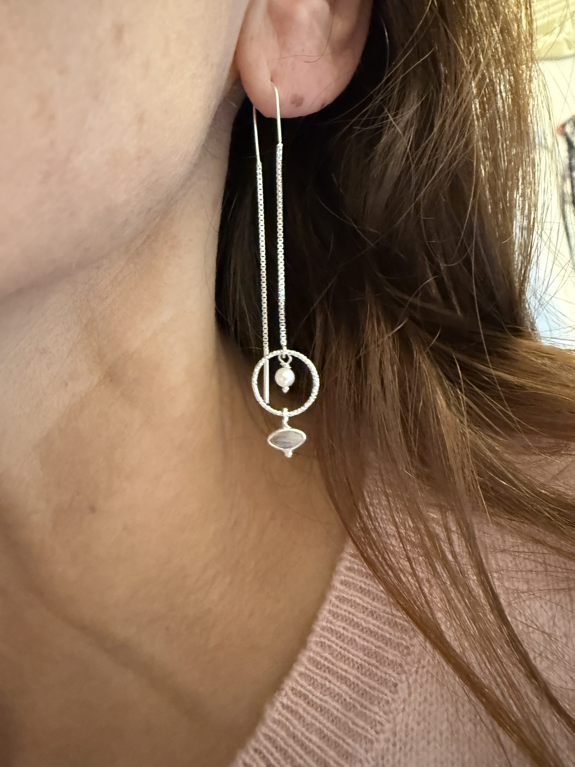 Boucles d’oreille fils d’oreilles Valeria en argent 1 Boucles d’oreille fils d’oreilles Valeria en argent