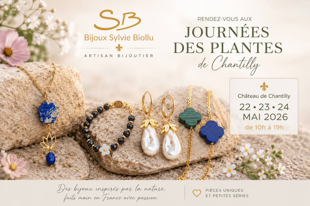 Sylvie Biollu aux Journées des Plantes de Chantilly 2026 Artisan bijoutier | Bijoux artisanaux | Création française