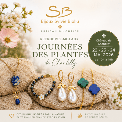 Sylvie Biollu aux Journées des Plantes de Chantilly 2026 Artisan bijoutier | Bijoux artisanaux | Création française